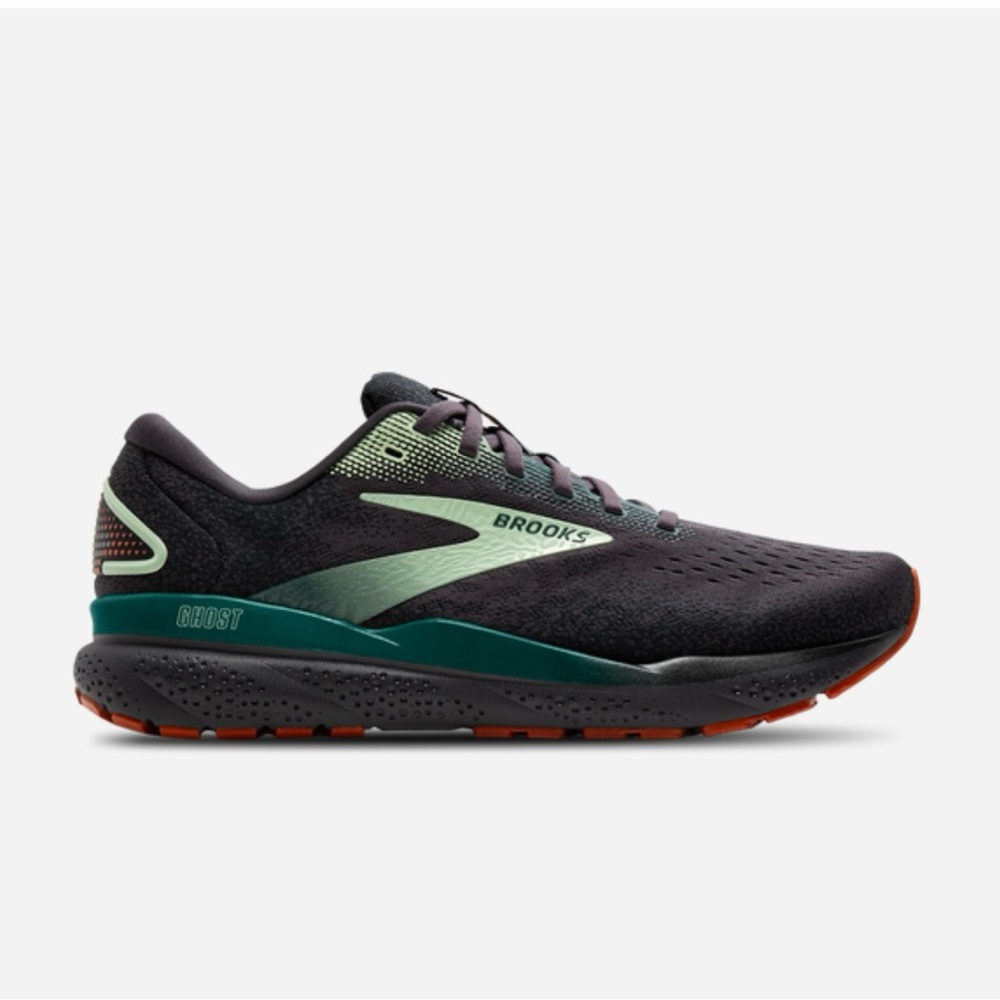 Brooks Ghost 16 Men's Black and Green Running Shoes